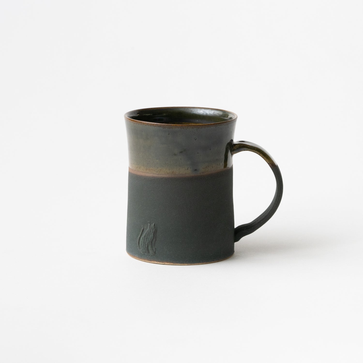 Two-tone Mug (Cat - Green) / Sho Kumamoto