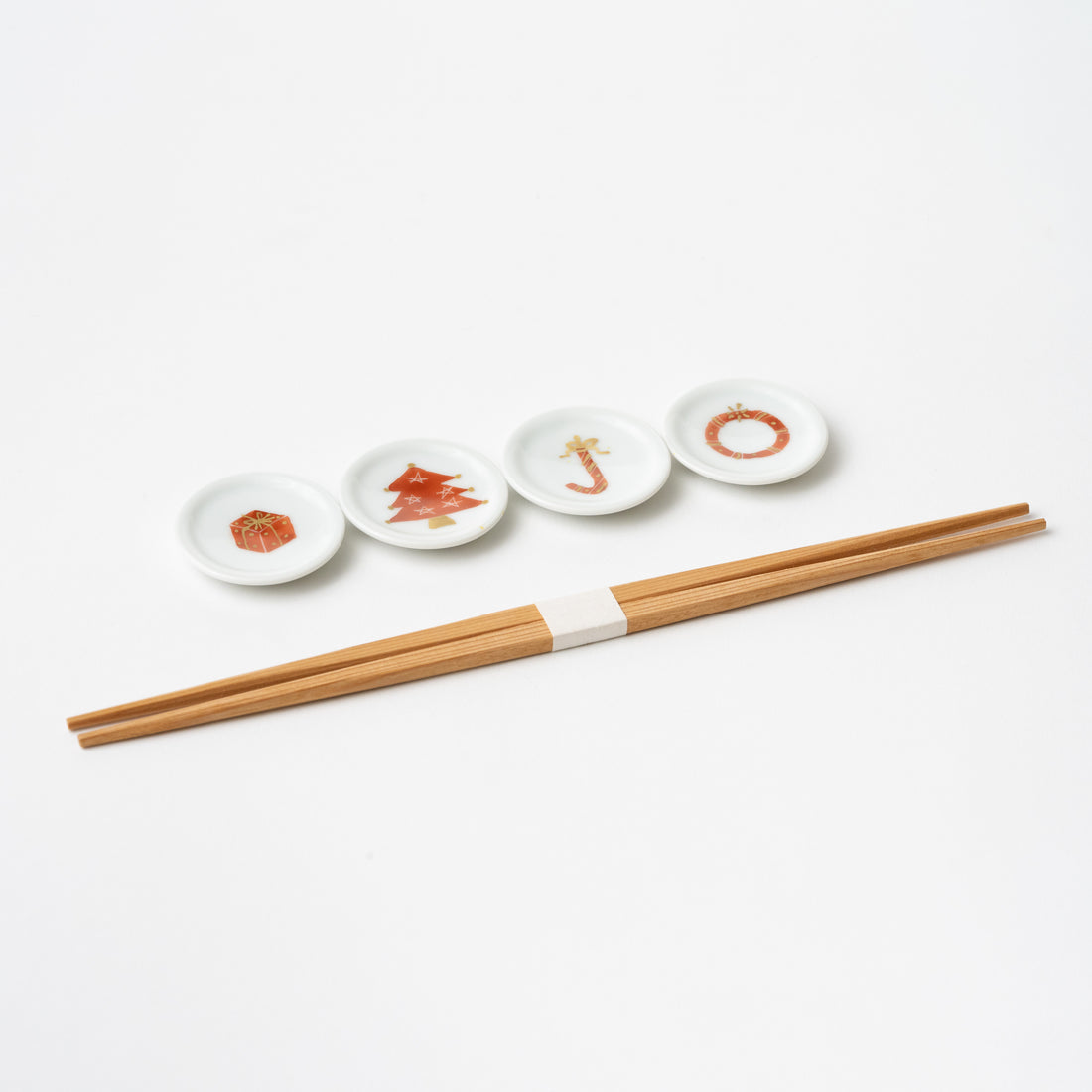 Christmas Mamezara/Chopstick Rests 4pcs Set