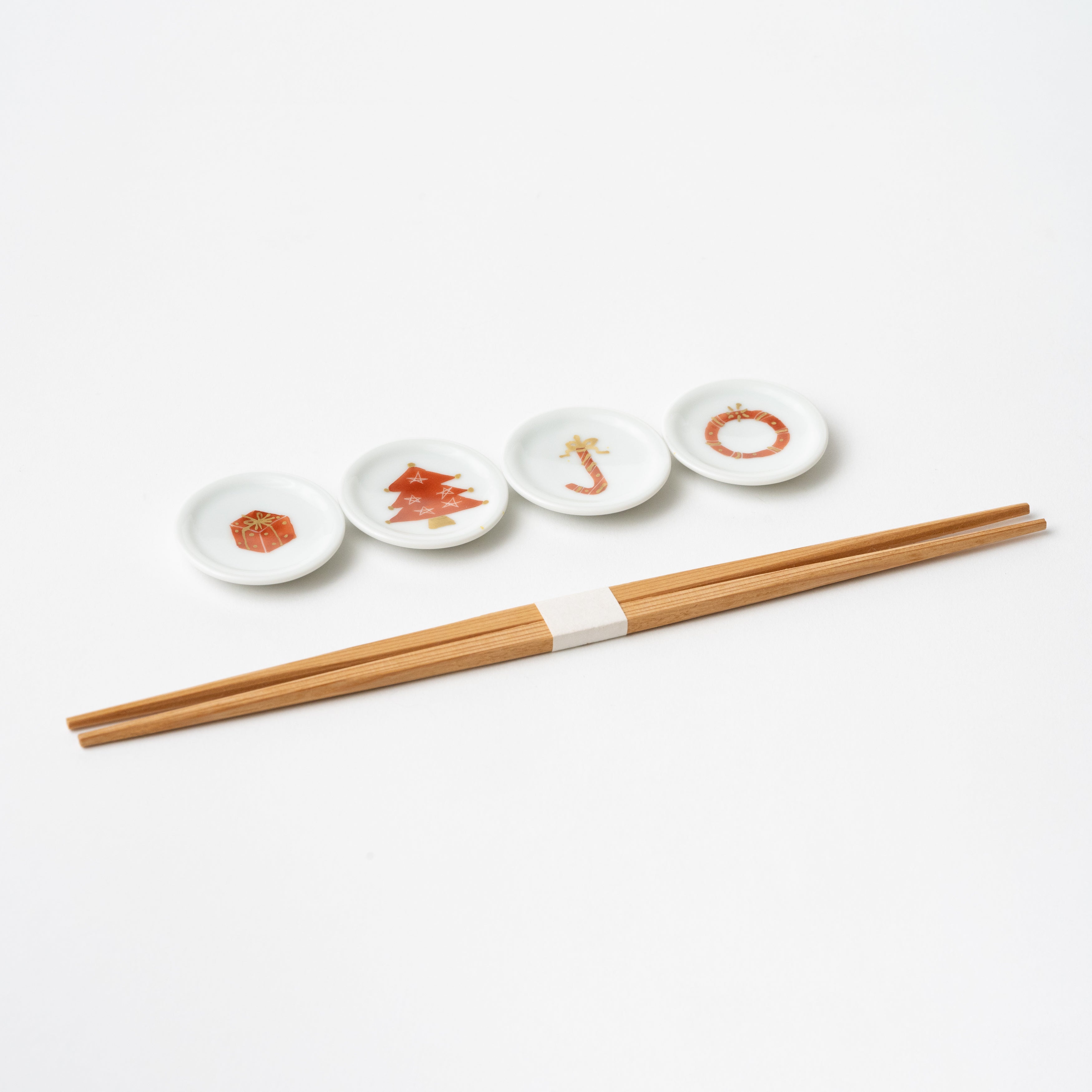 Christmas Mamezara/Chopstick Rests 4pcs Set