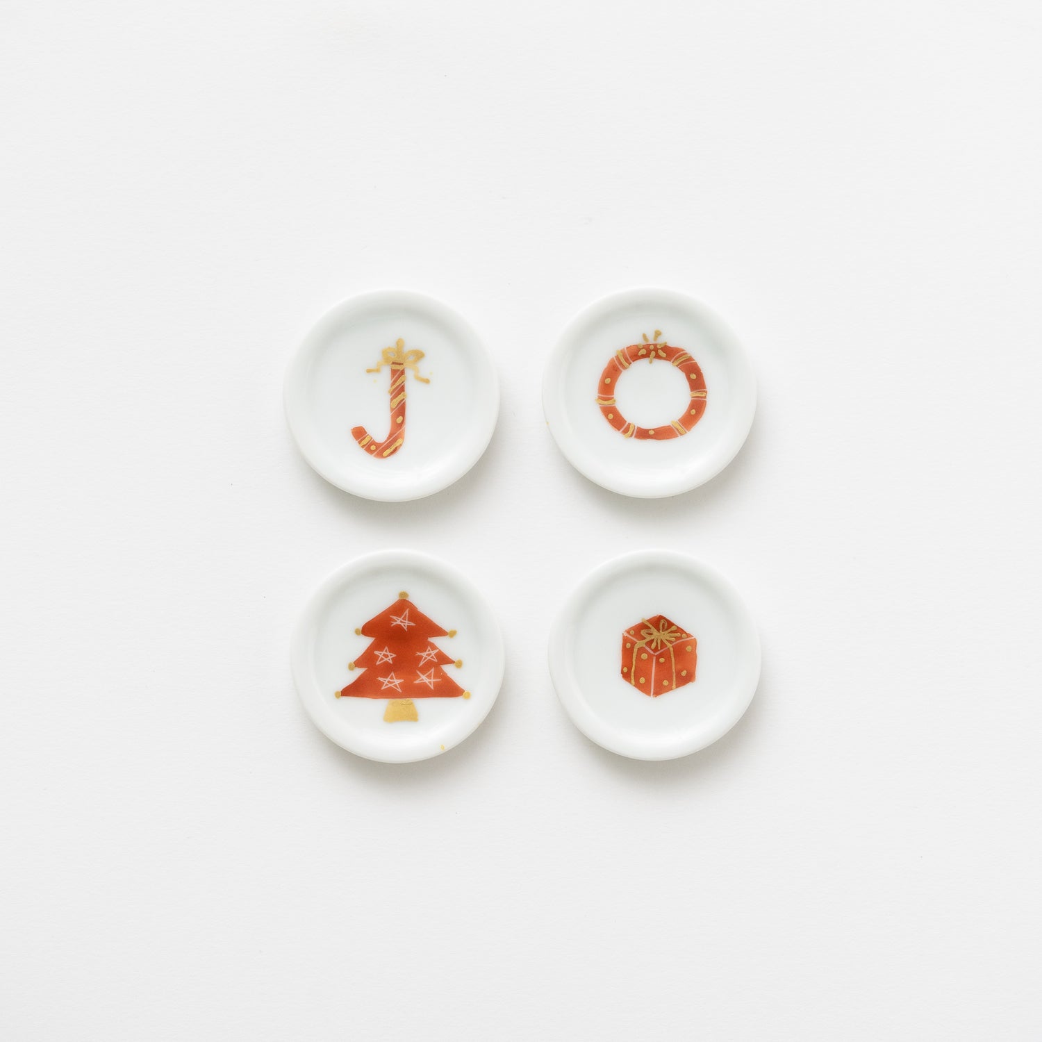 Christmas Mamezara/Chopstick Rests 4pcs Set