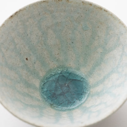 Blue Ash Glaze Rice Bowl (A) / Eijiro Tokunaga