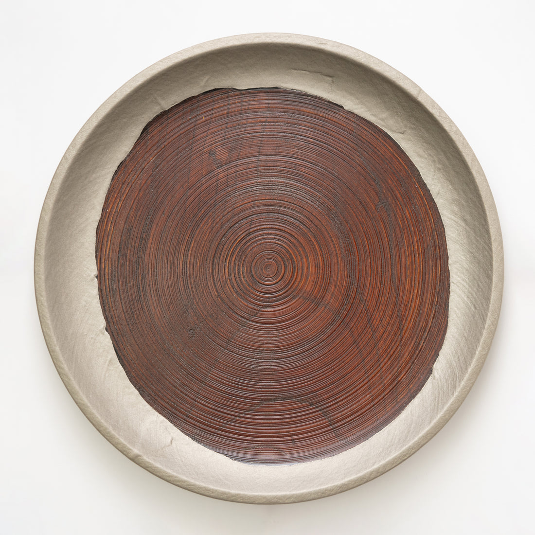 Large Plate (Tin Fabric) / Kunikatsu Seto