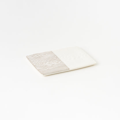 Wood Grain Rectangular Plate (Silver) / Ryosuke Ando