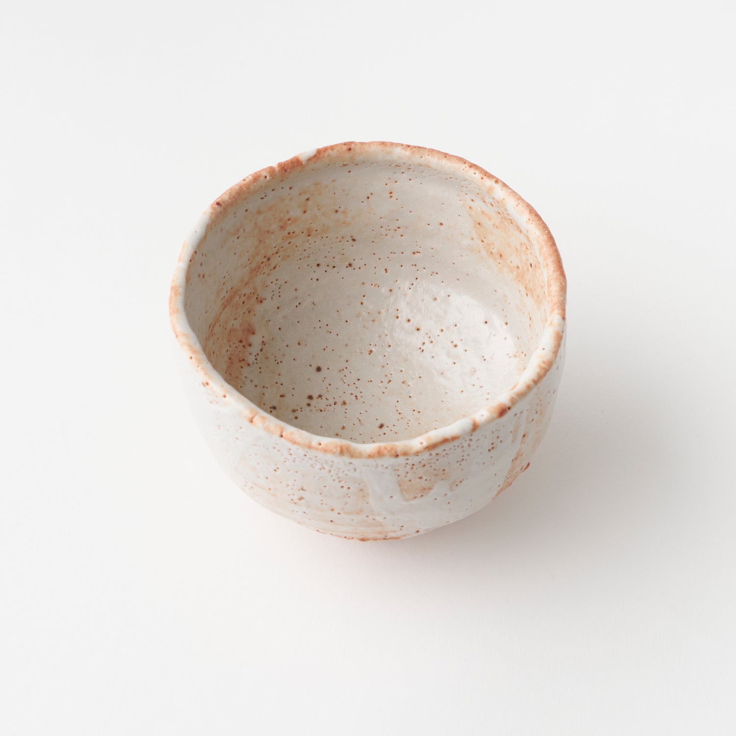 Shino Split Footed Tea Bowl / Hideki Yanashita