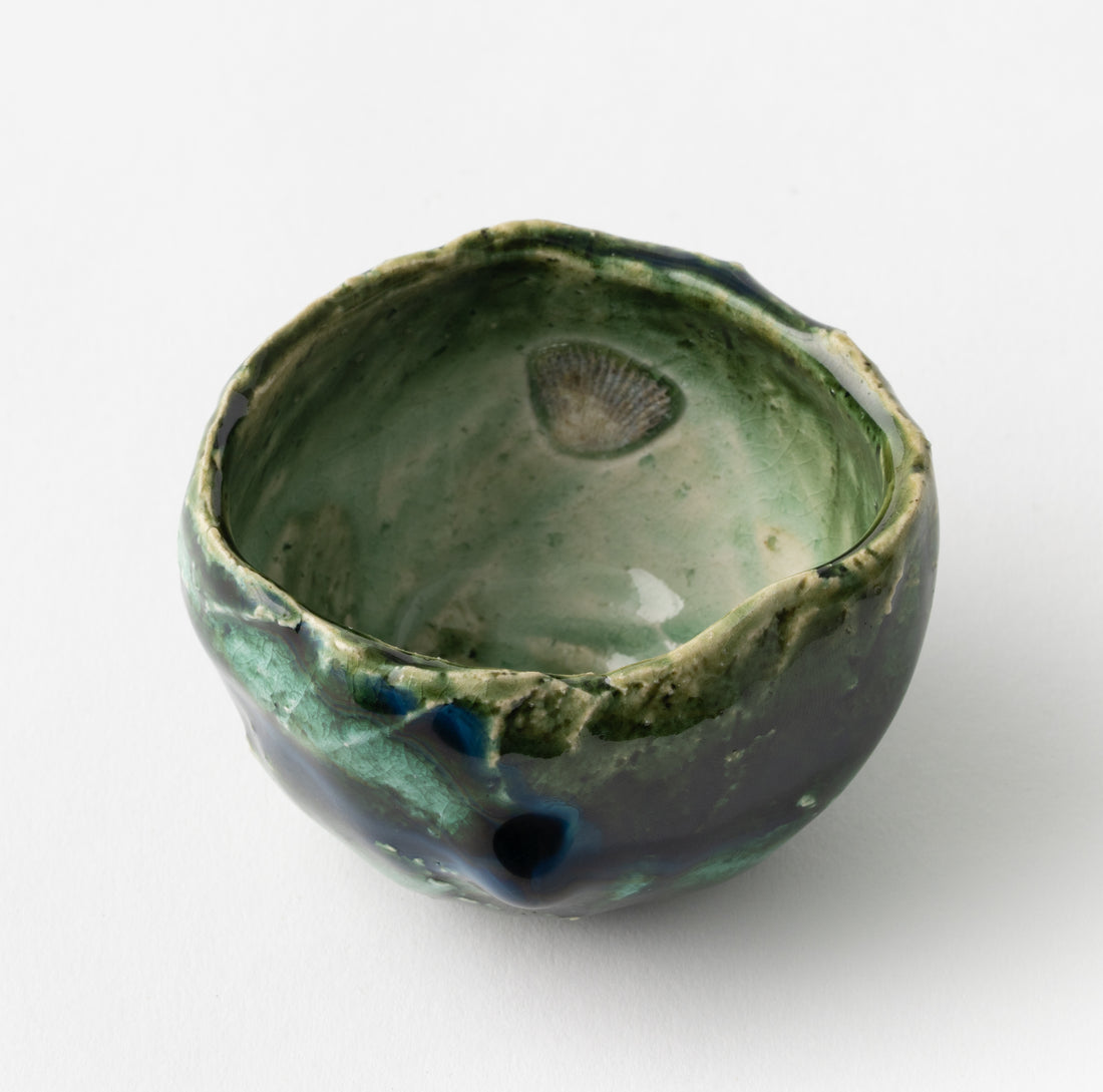 No. 41 Oribe Sake Cup in Box / Makoto Yamaguchi
