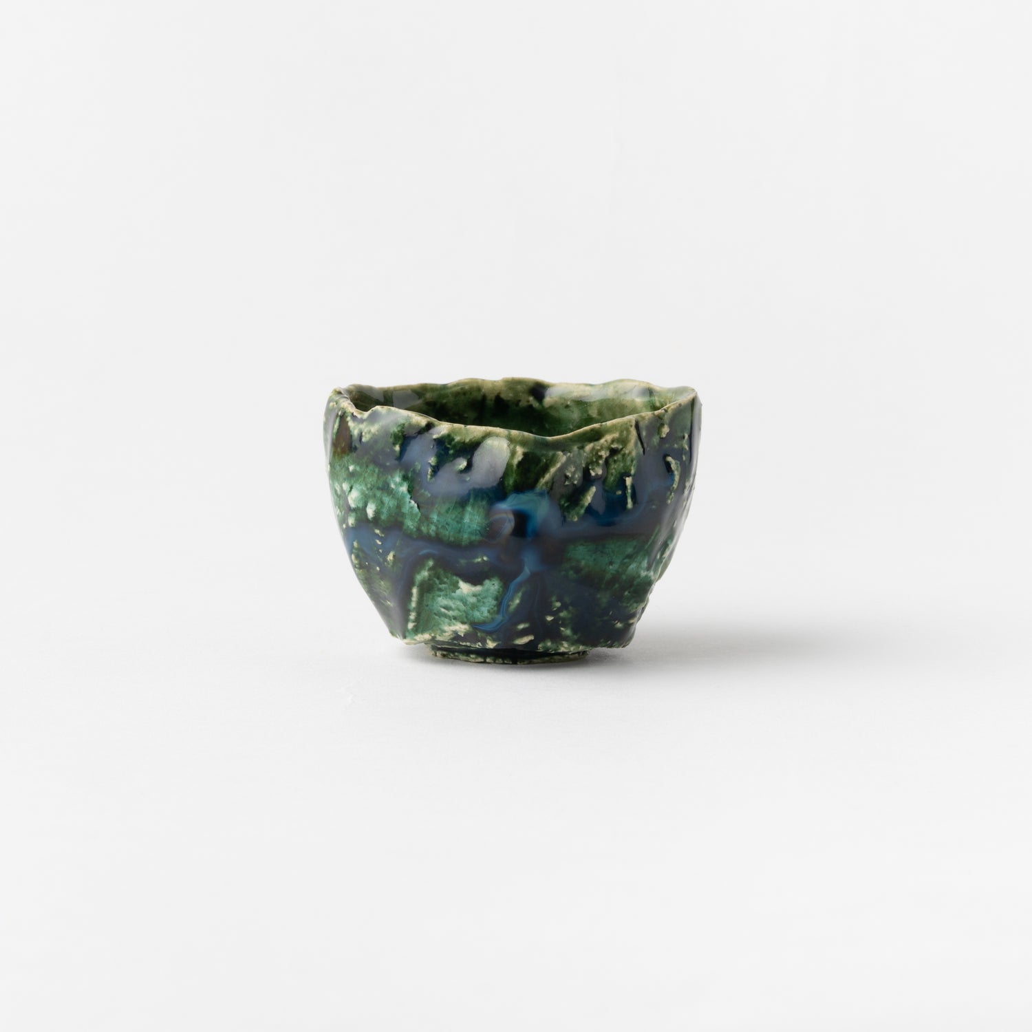 No. 43 Oribe Sake Cup in Box / Makoto Yamaguchi