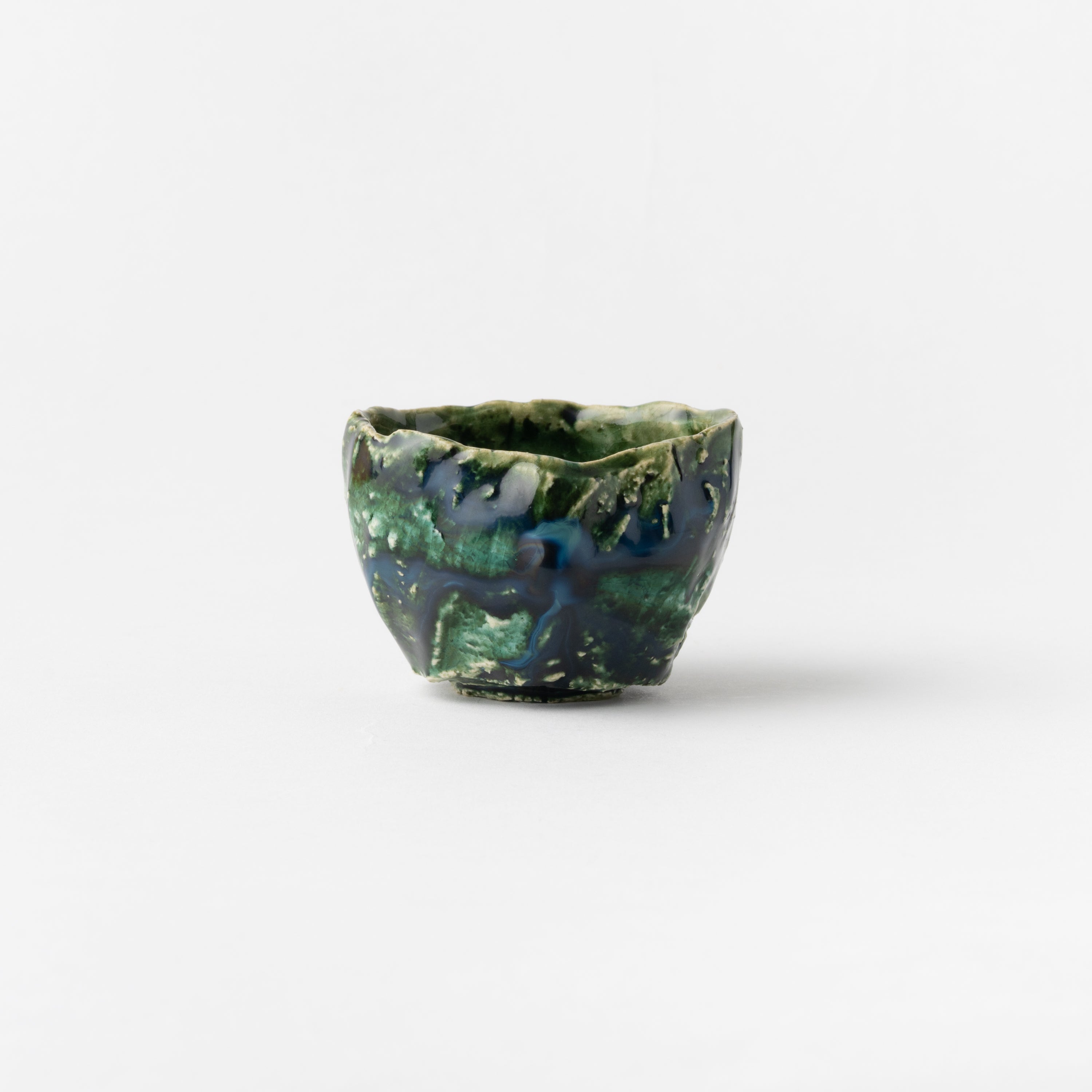 No. 43 Oribe Sake Cup in Box / Makoto Yamaguchi