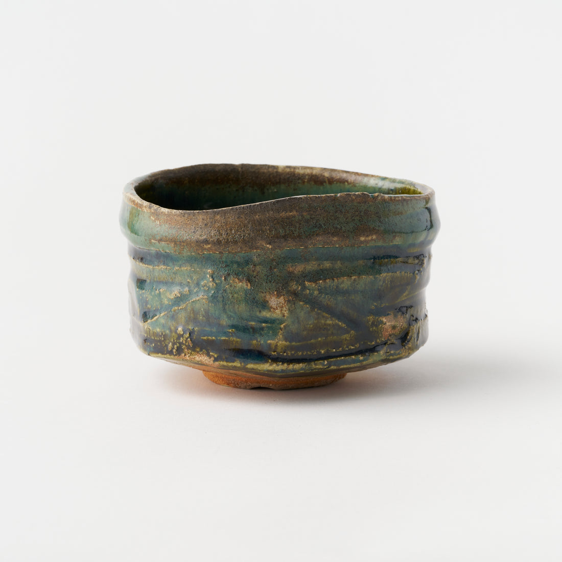 No.47 Oribe Style Tea Bowl (Ikuri) / Ryotaro Kato