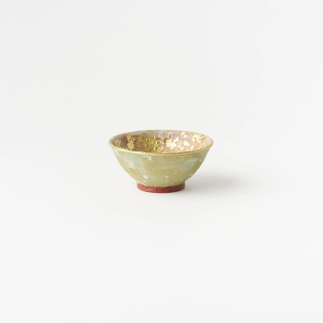 Sake Cup - Multicolored gold painting / Green / Yukio Yosita and Mifuyu
