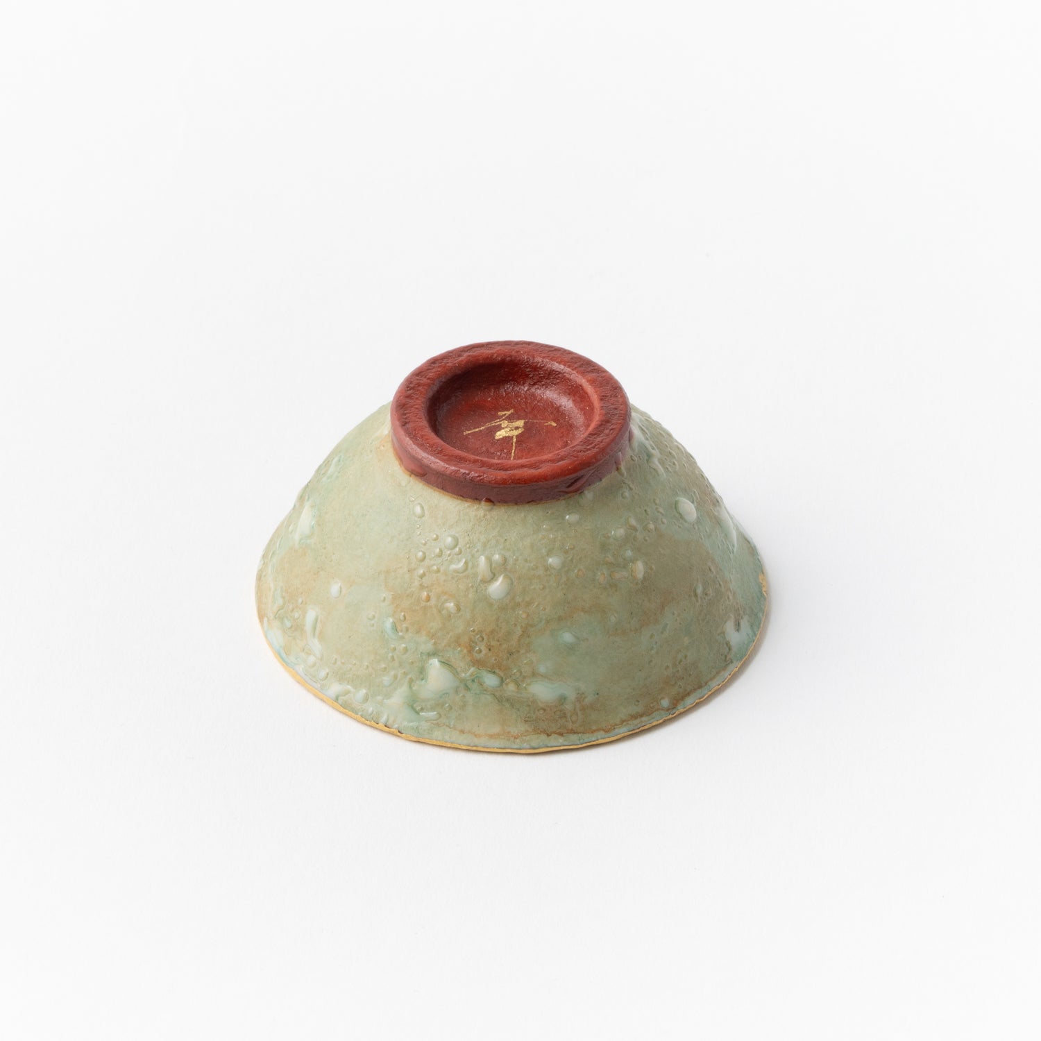 Sake Cup - Multicolored gold painting / Green / Yukio Yosita and Mifuyu