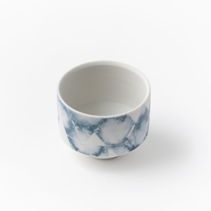 Sake Cup Sankaku-Blue (Unglazed) / Ai Inoue