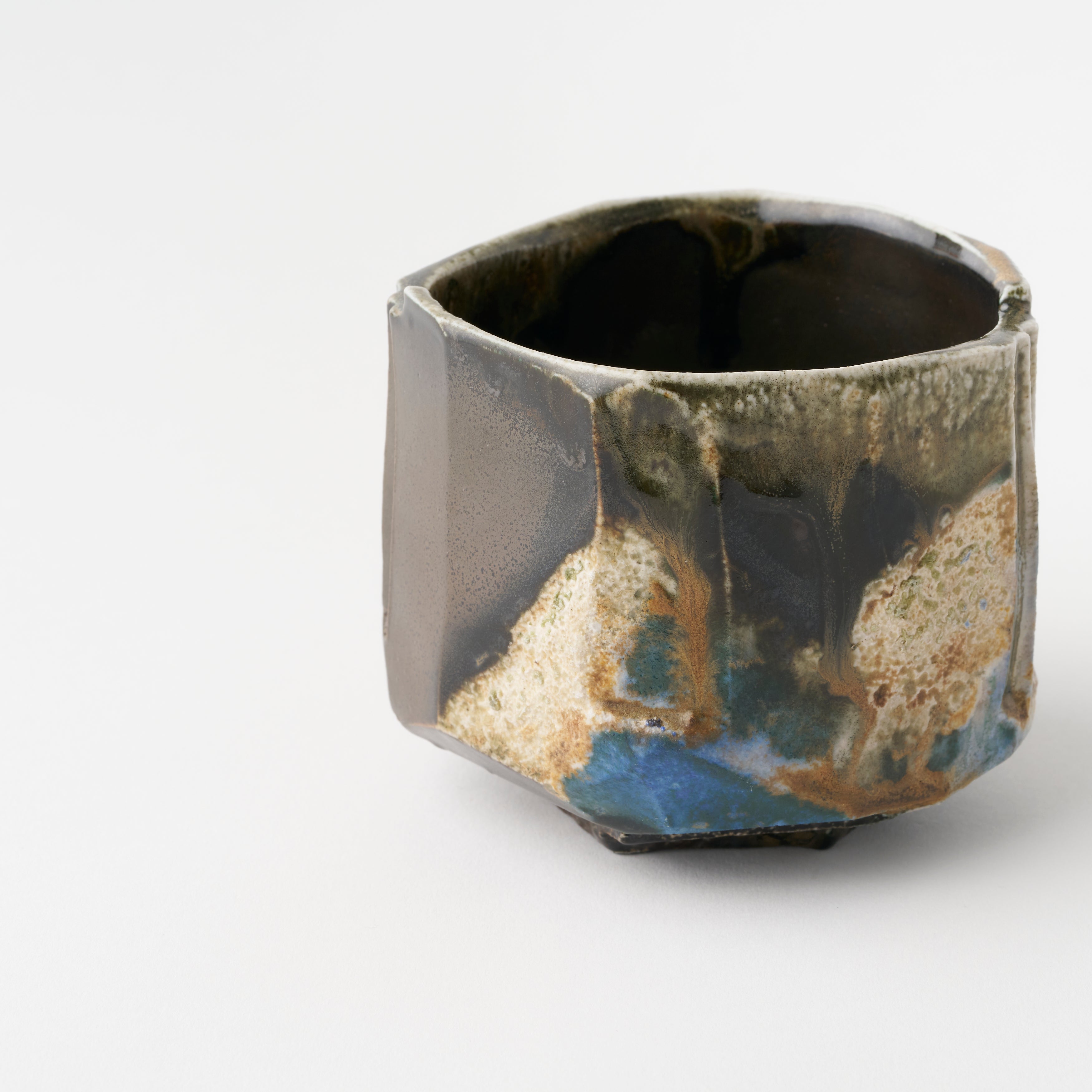 Yohen Blue Tea Bowl in Box / Takashi Baba