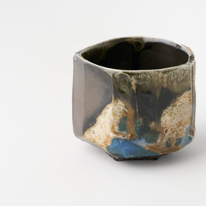 Yohen Blue Tea Bowl in Box / Takashi Baba