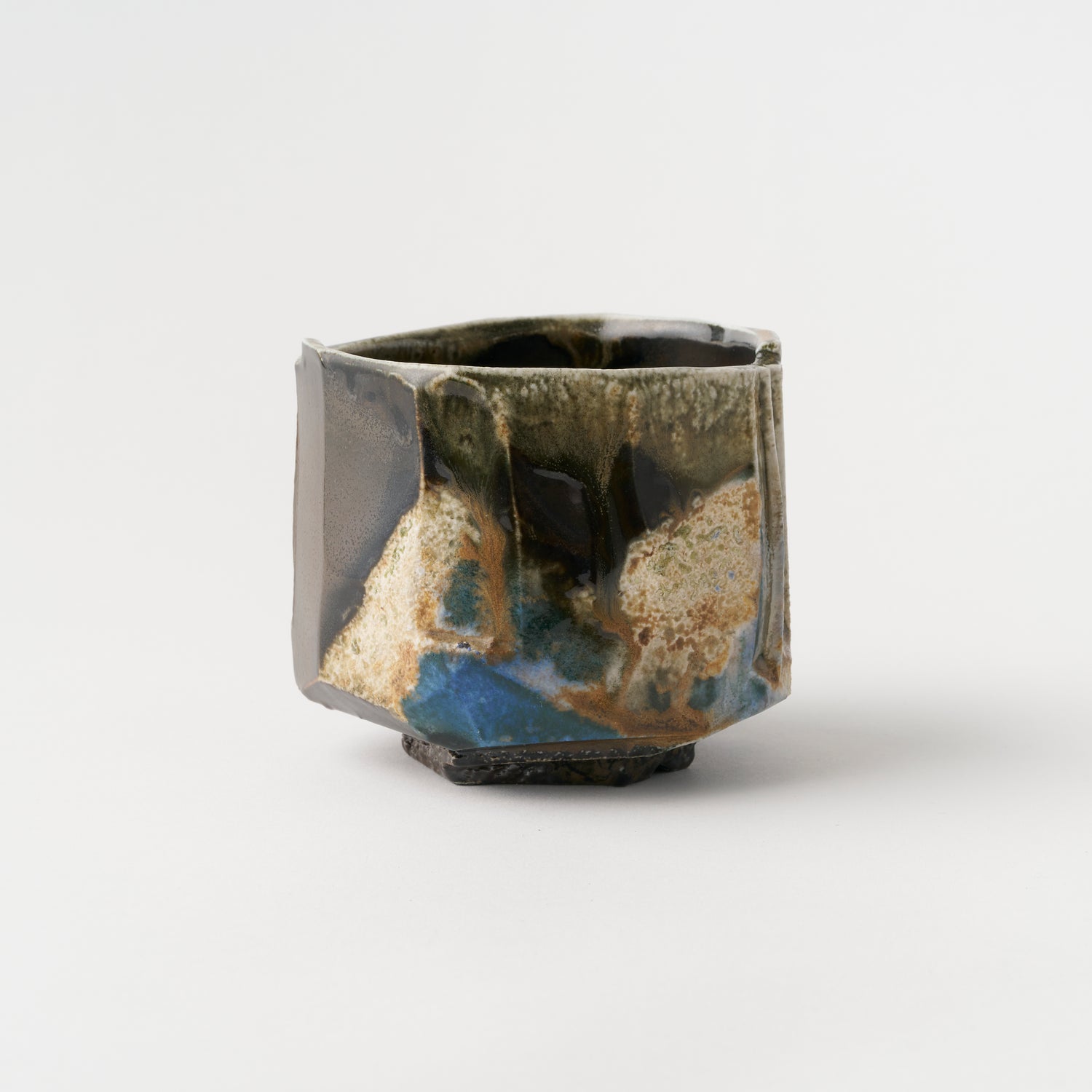 Yohen Blue Tea Bowl in Box / Takashi Baba