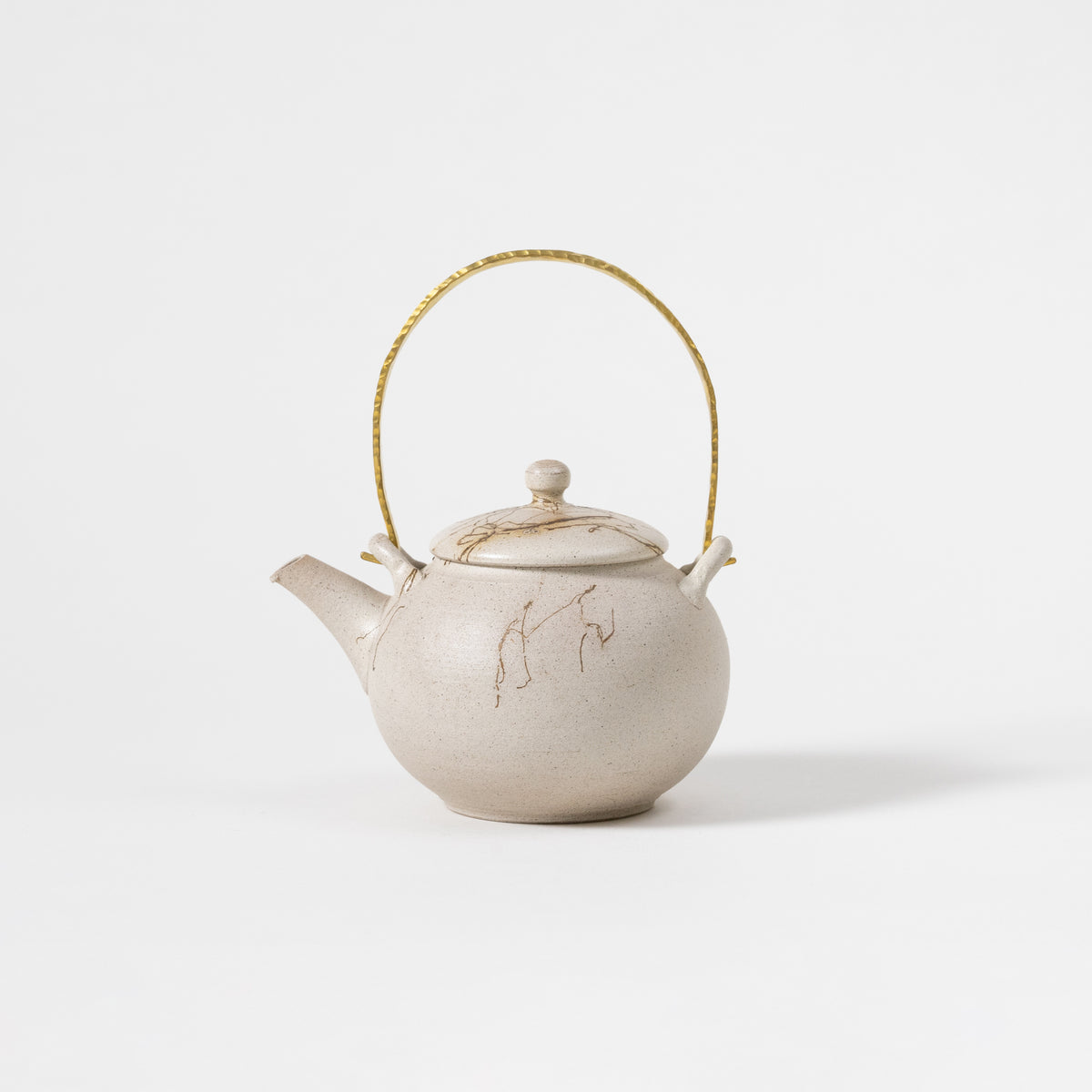 Teapot Patterned with Fired Seaweeds