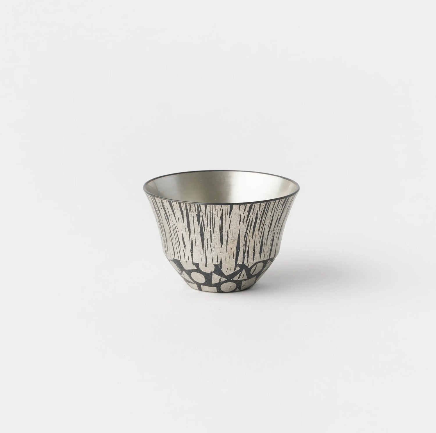 Tin Color Sake Cup “Fubuki” / Kotaro Uranaka