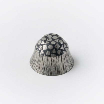 Tin Color Sake Cup “Fubuki” / Kotaro Uranaka