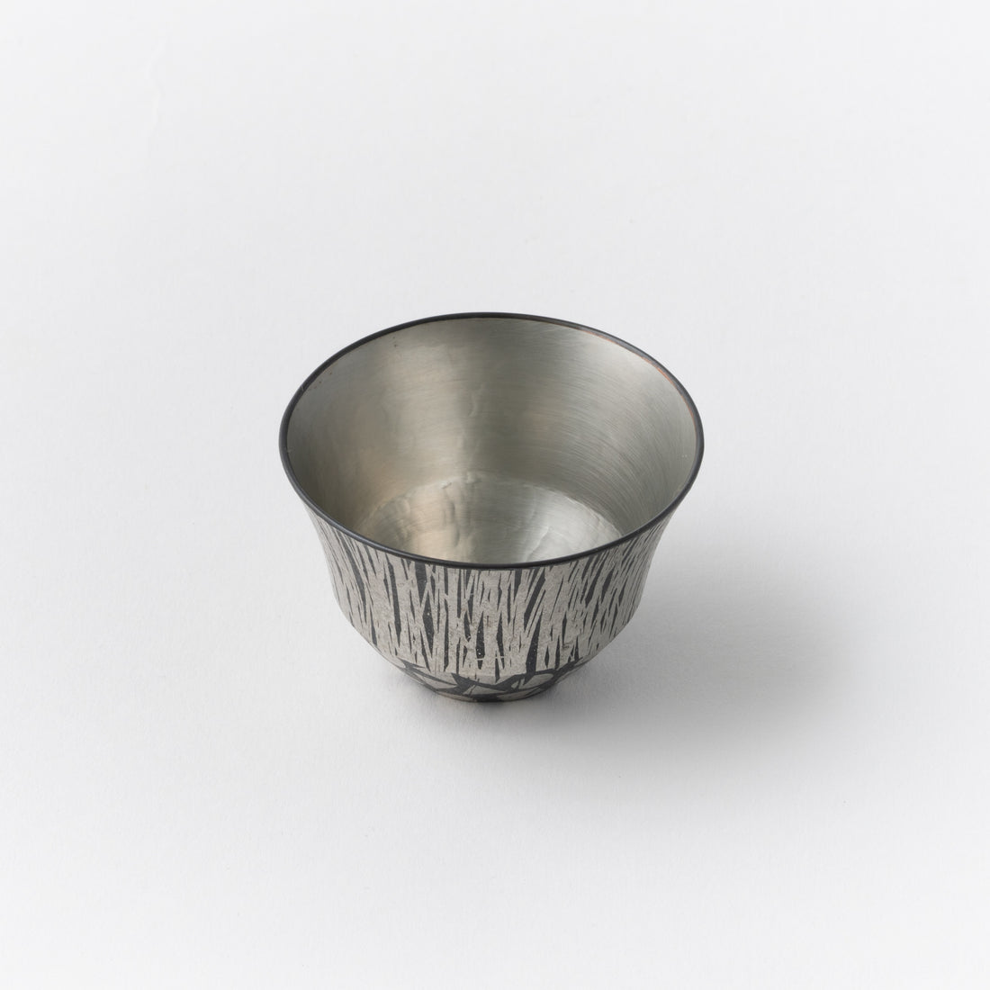 Tin Color Sake Cup “Fubuki” / Kotaro Uranaka