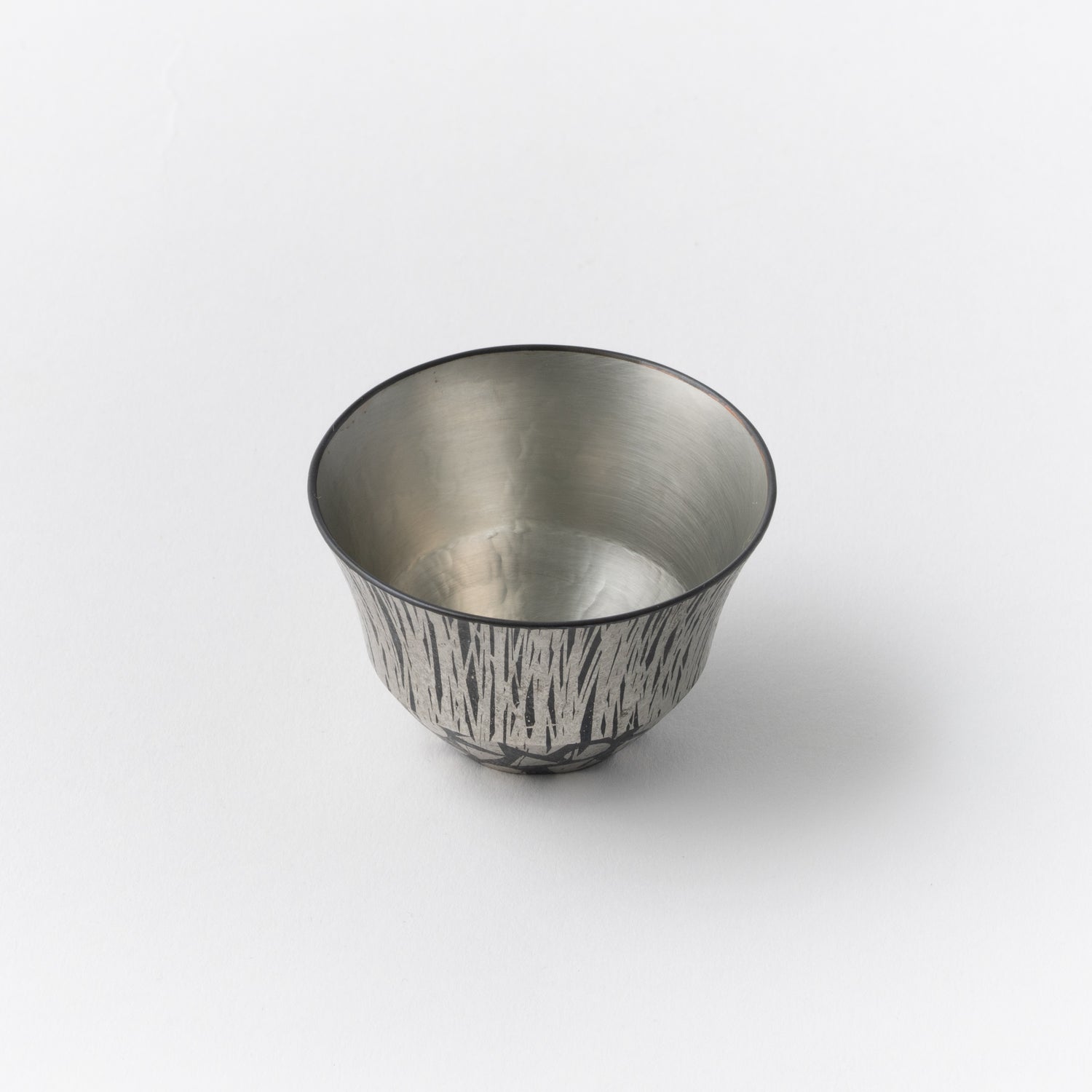 Tin Color Sake Cup “Fubuki” / Kotaro Uranaka