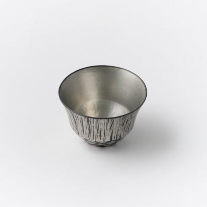 Tin Color Sake Cup “Fubuki” / Kotaro Uranaka