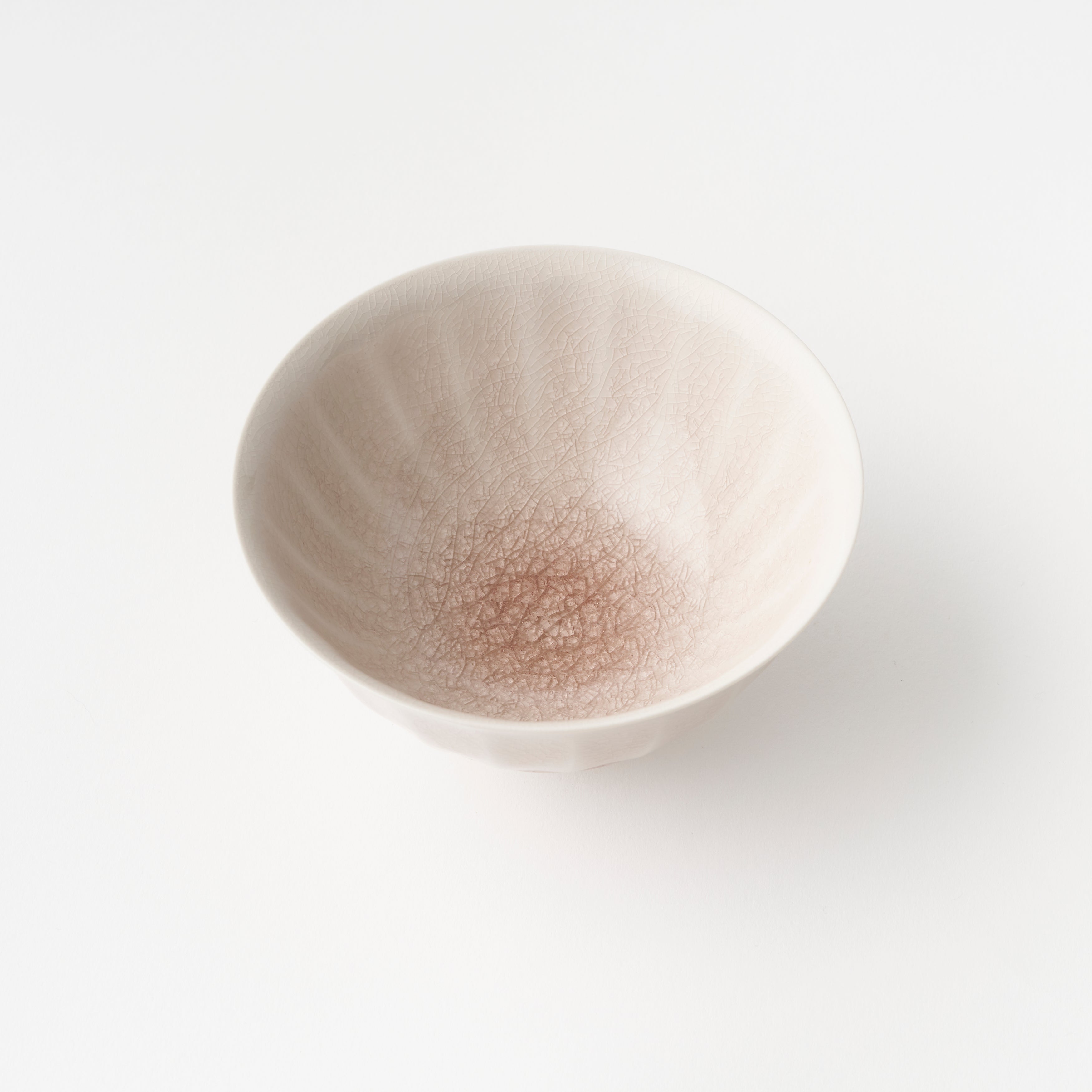 No.3 Tea Bowl Pink Grey Fluted Pattern / Tomoyuki Hoshino