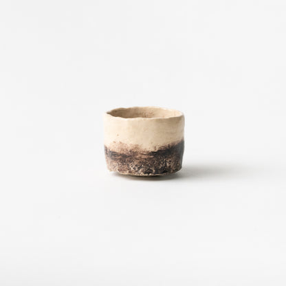 White Raku Sake Cup (Fujisan) / Hideki Yanashita