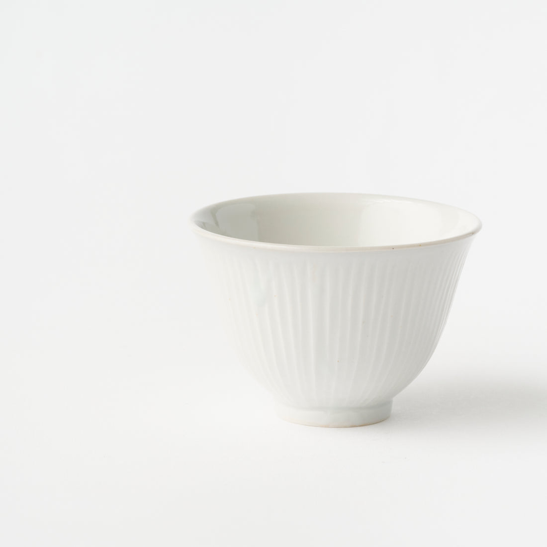 White Porcelain Shinogi Sake/Tea Cup