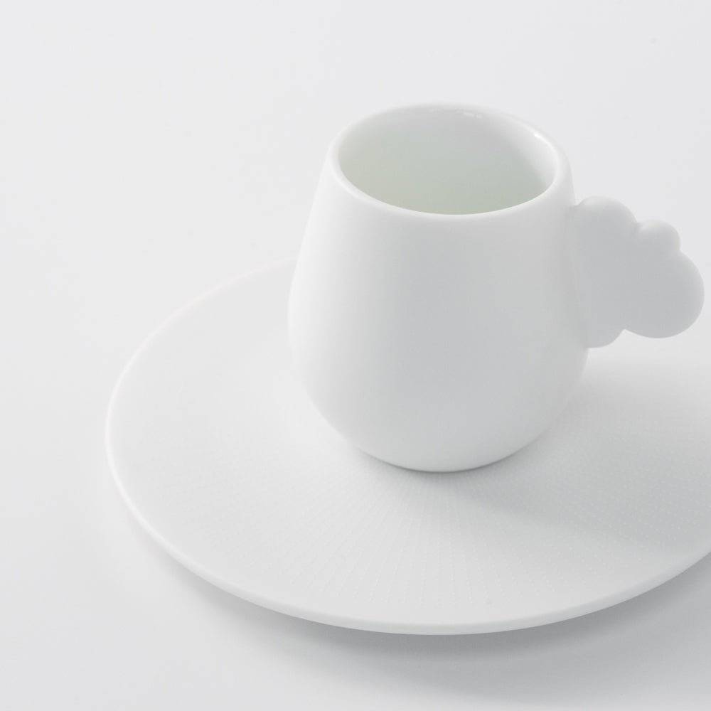 Cloud Espresso Cup &amp; Saucer (White)