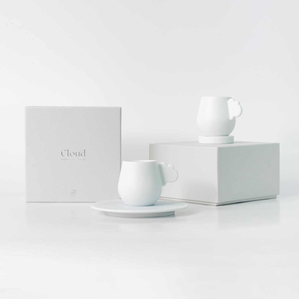Cloud Espresso Cup &amp; Saucer (White)