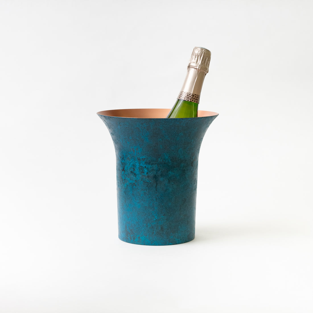 Copper Champagne Cooler / Blue