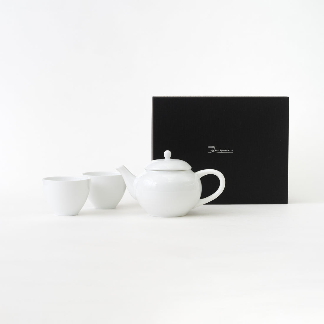 Cosaji Tea Pot & Small Tea Cups Set / White