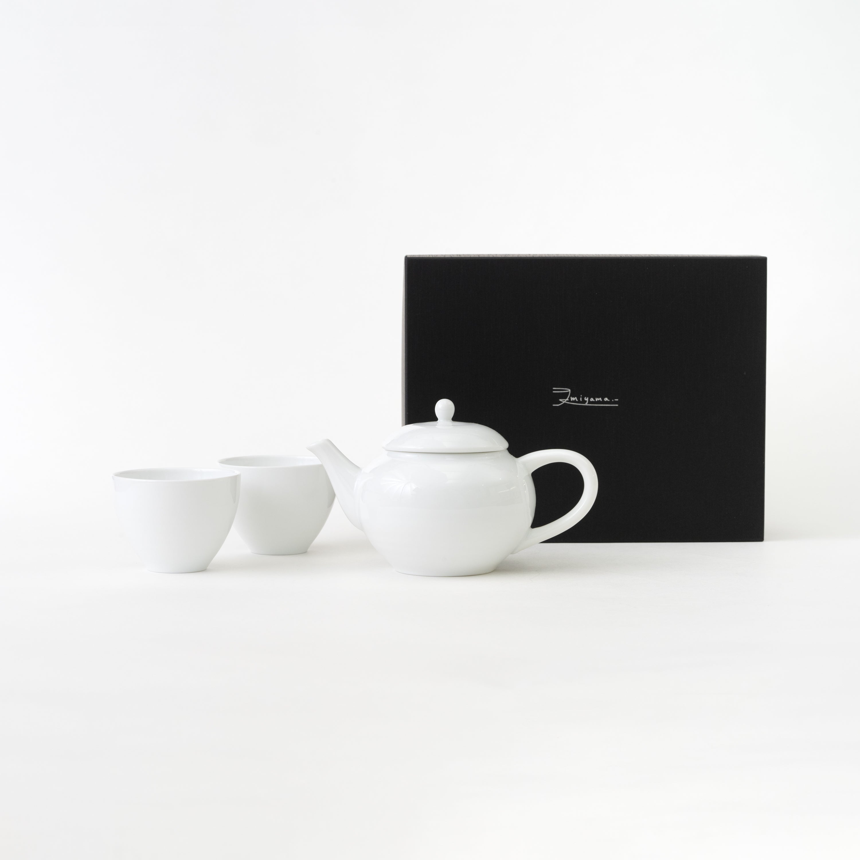 Cosaji Tea Pot &amp; Small Tea Cups Set / White