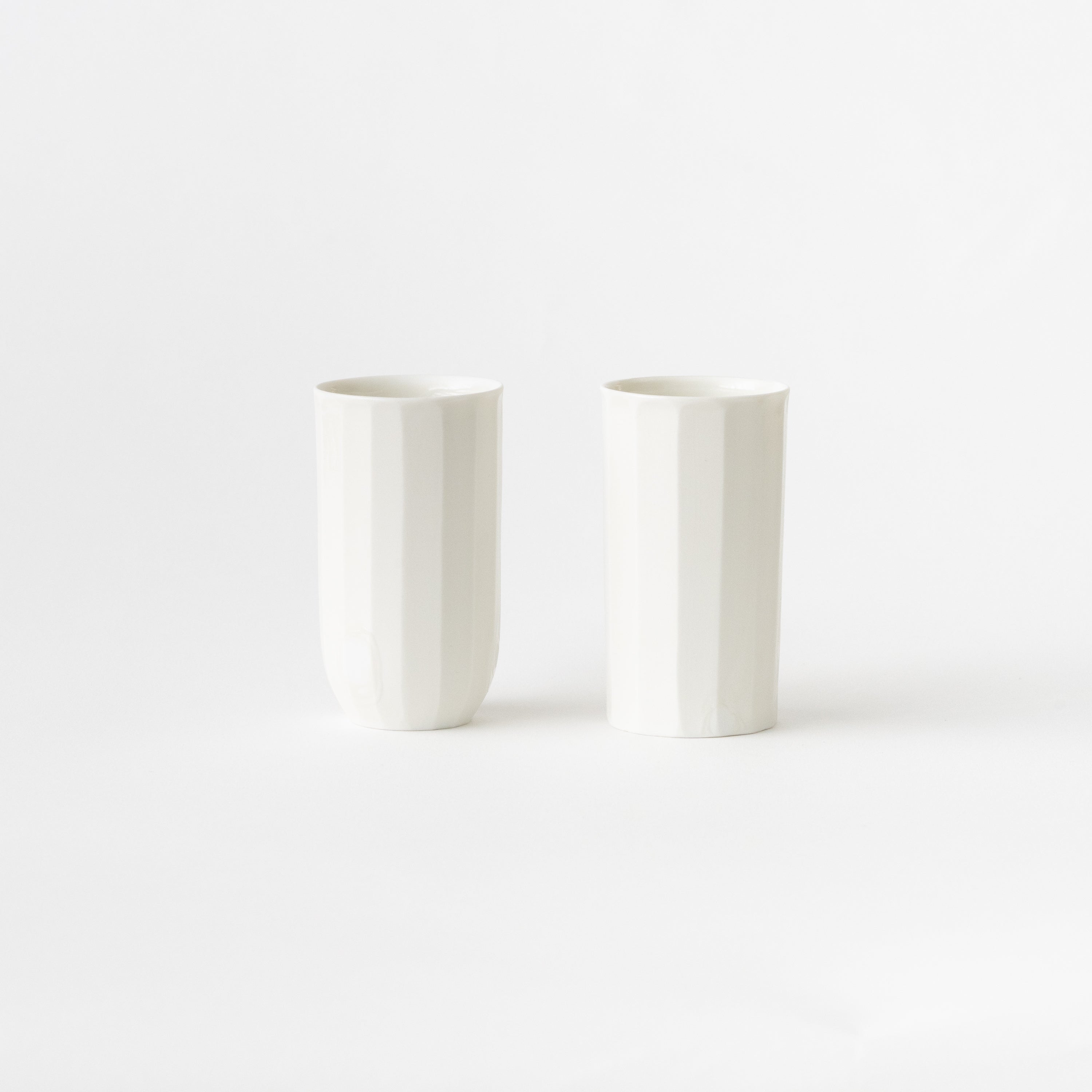 Tea Pot &amp; Cups Set / Shinogi White