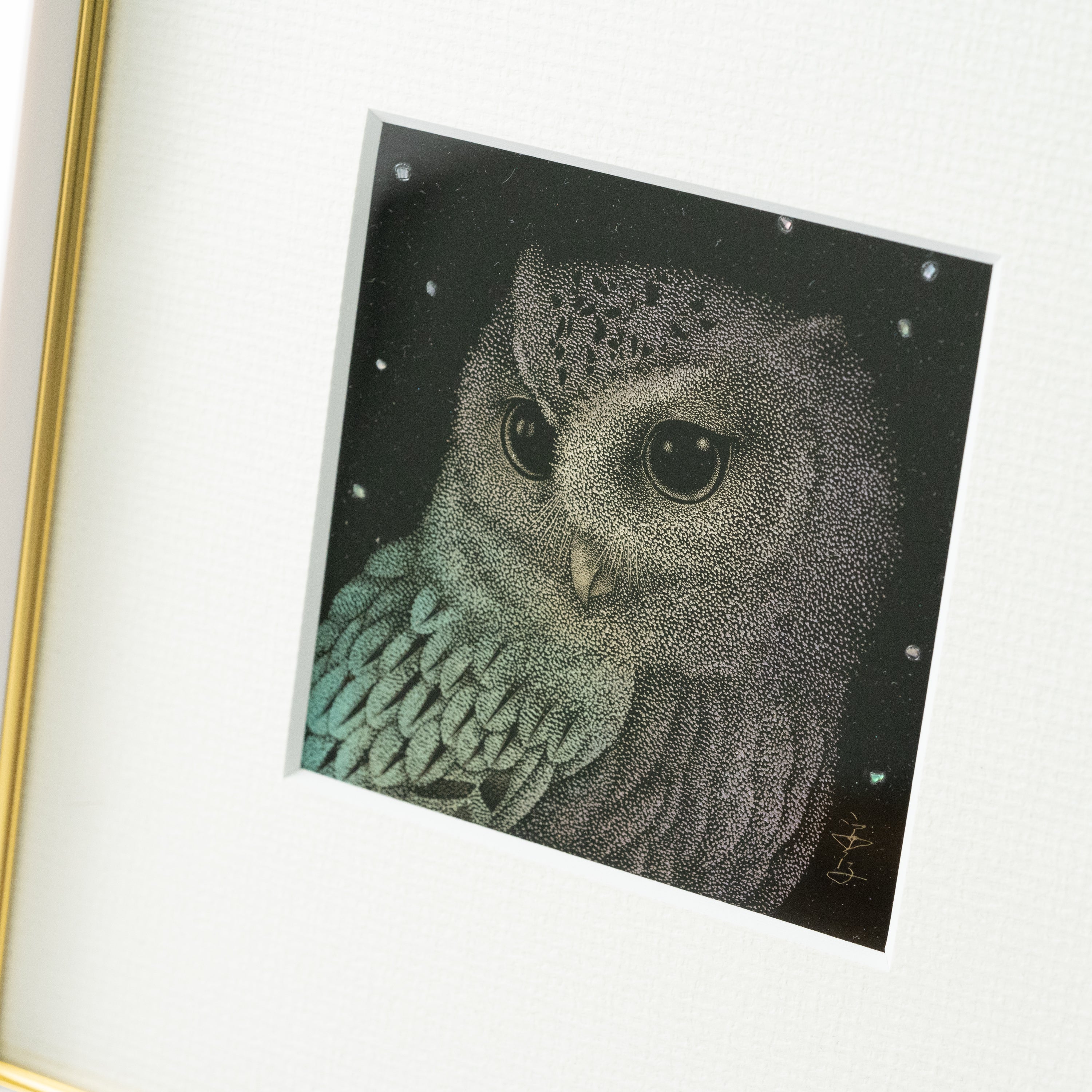 Chinkin Art Panel / Owl